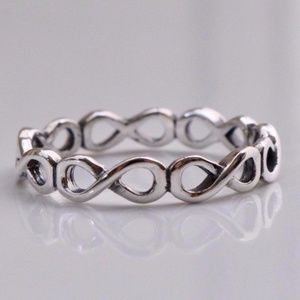 Sterling Silver Infinity Ring Women's Size 7